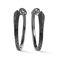 Orecchini Crivelli Donna Like in Oro bianco Diamante Black 1.96 Ct 27690649 - 27690649